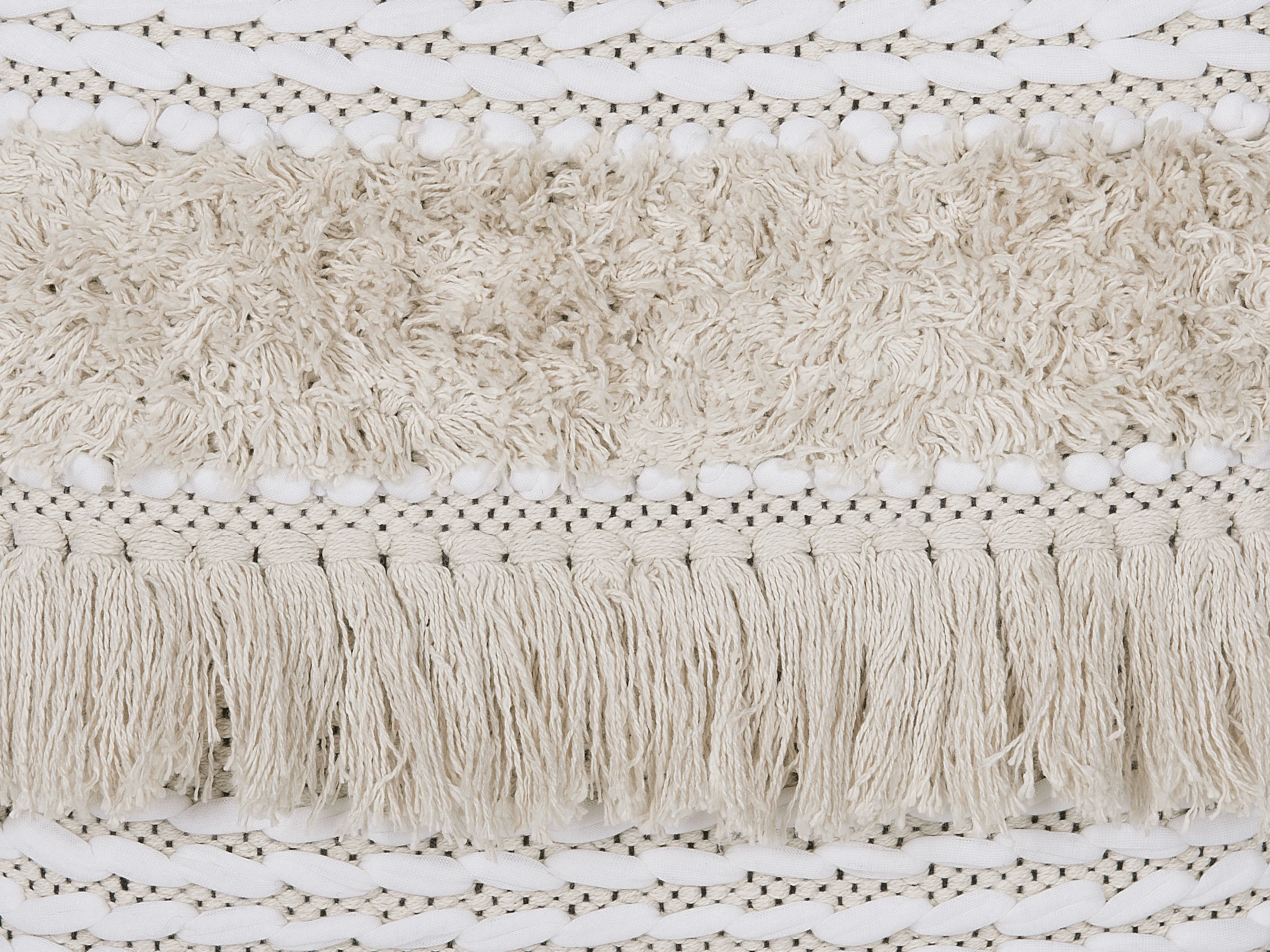 Set van 2 sierkussens VILLUR Katoen 45 x 45 cm Beige gestreept