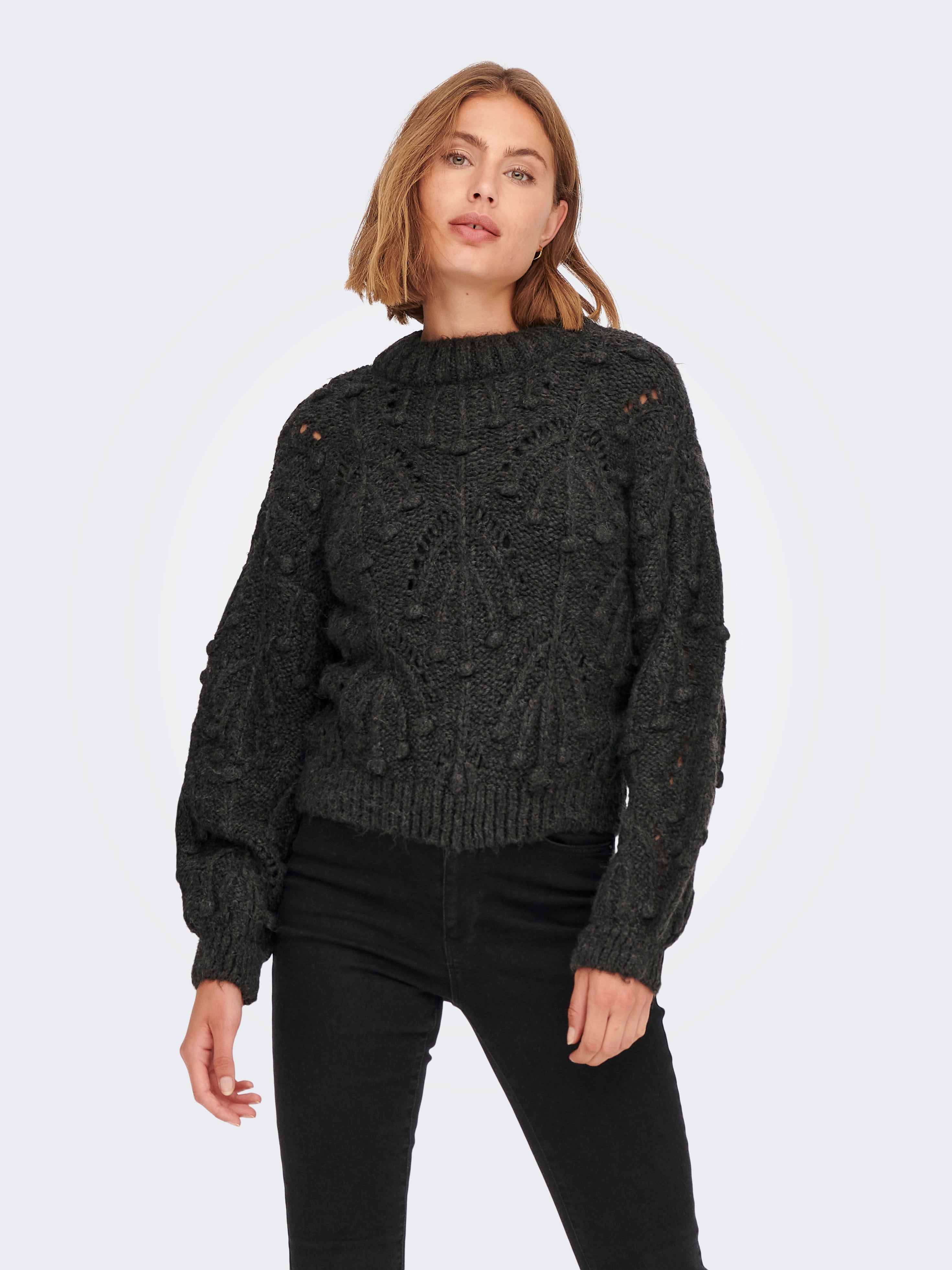 ONLJANE Strickpullover Dark Grey Melange