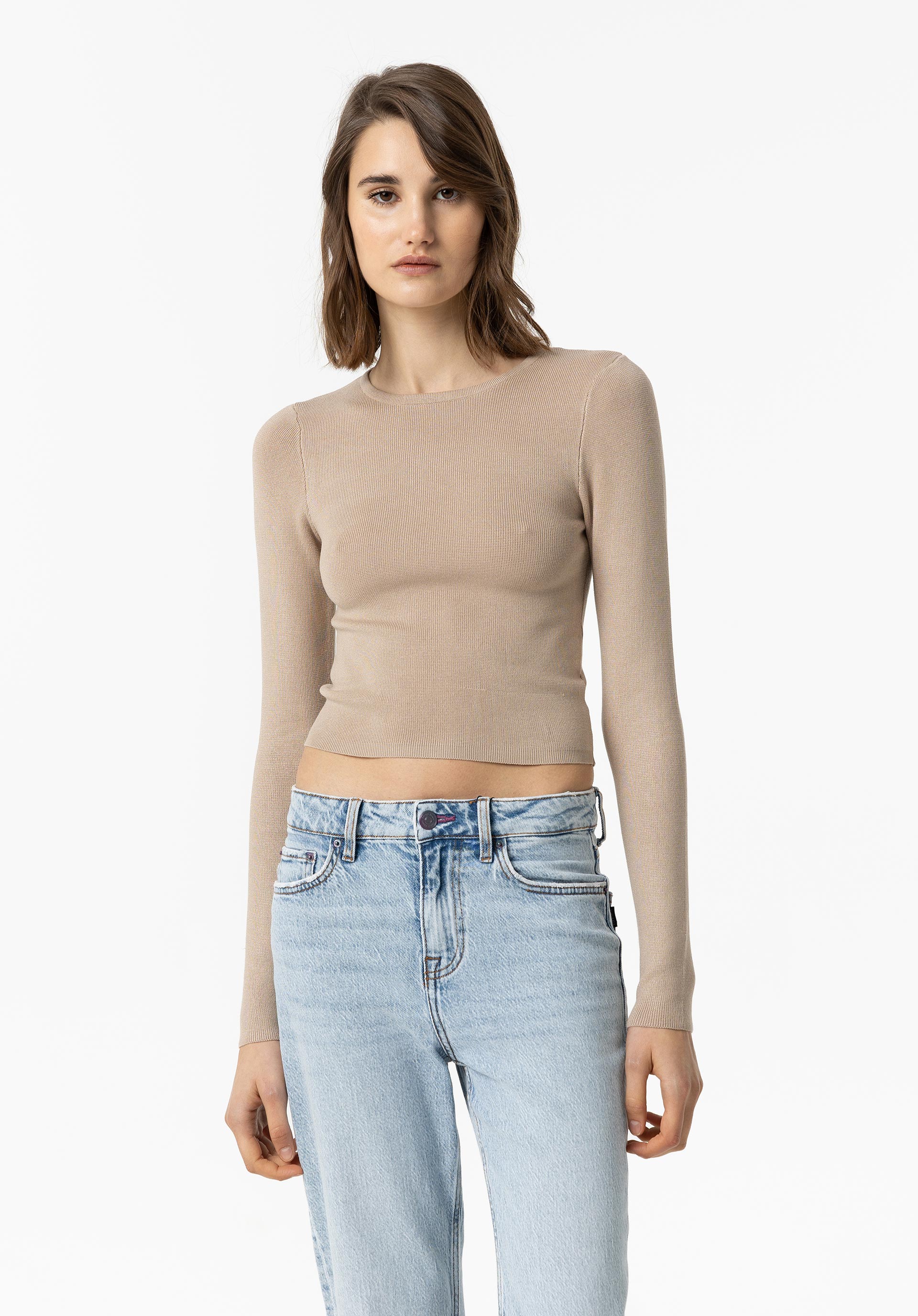 Camisola de Malha Cropped