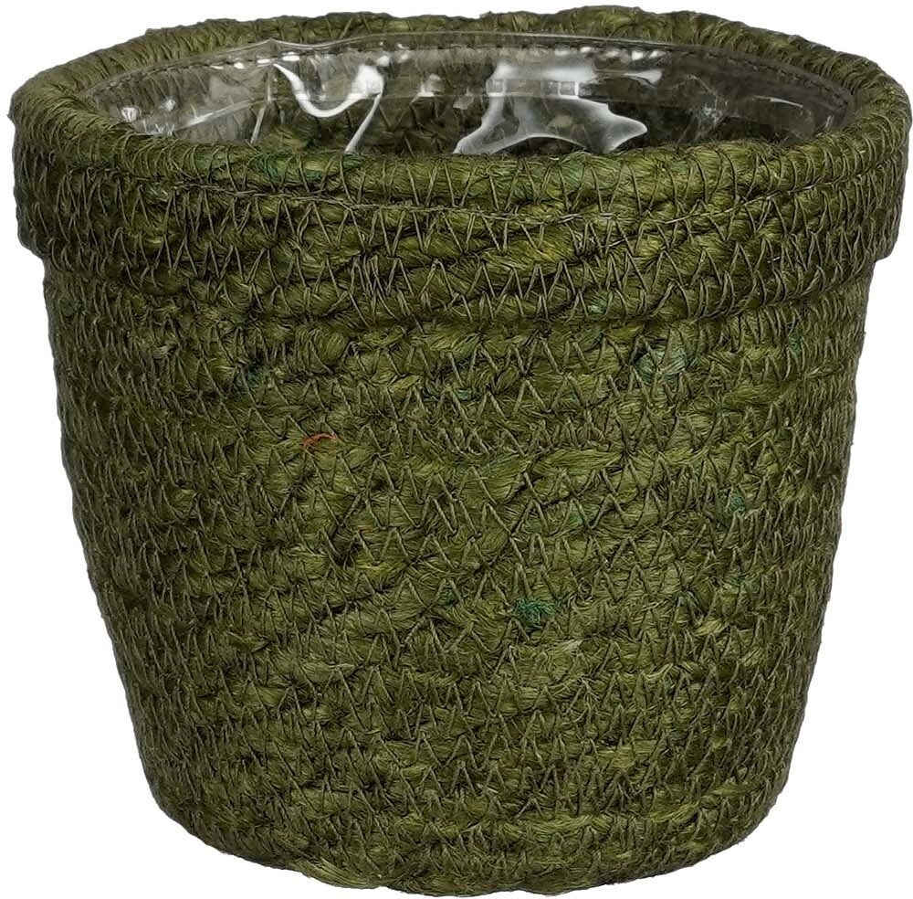 Mica Decorations plantenmand Raja groen D 12 H 11 cm