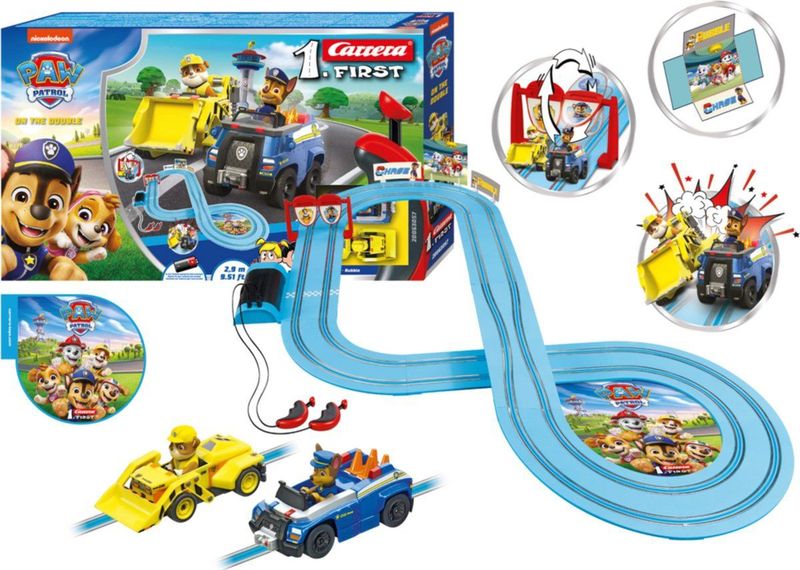 Carrera - First PAW Patrol - Racebaan - Blauw - 2,9 Meter