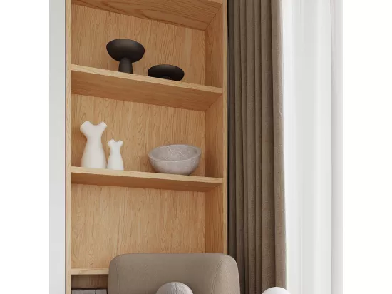Lampes de bureau Boomo moderne en bois - 1 sources lumineuses - L.12 x H.21 cm - bois naturel