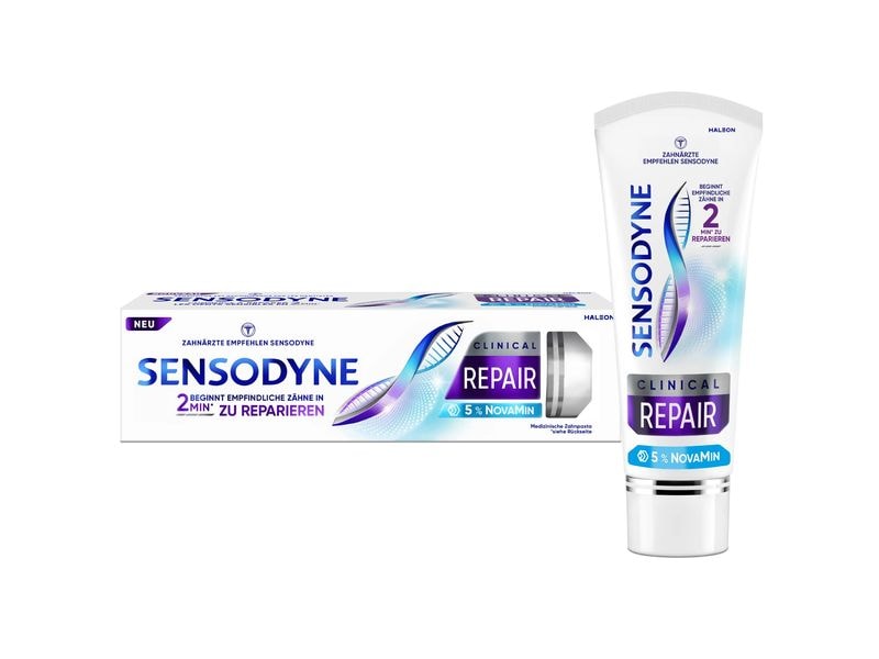 Sensodyne Zahnpasta Clinical Repair 75 ml Zahncreme für empfindliche Zähne mit NovaMin