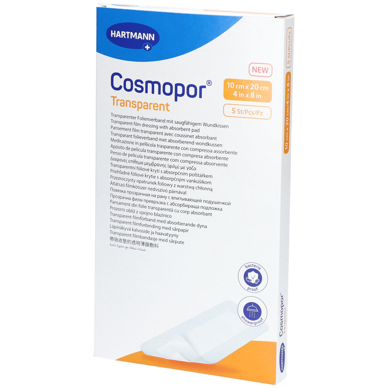COSMOPOR transparent Folienverband 10x20 cm steril