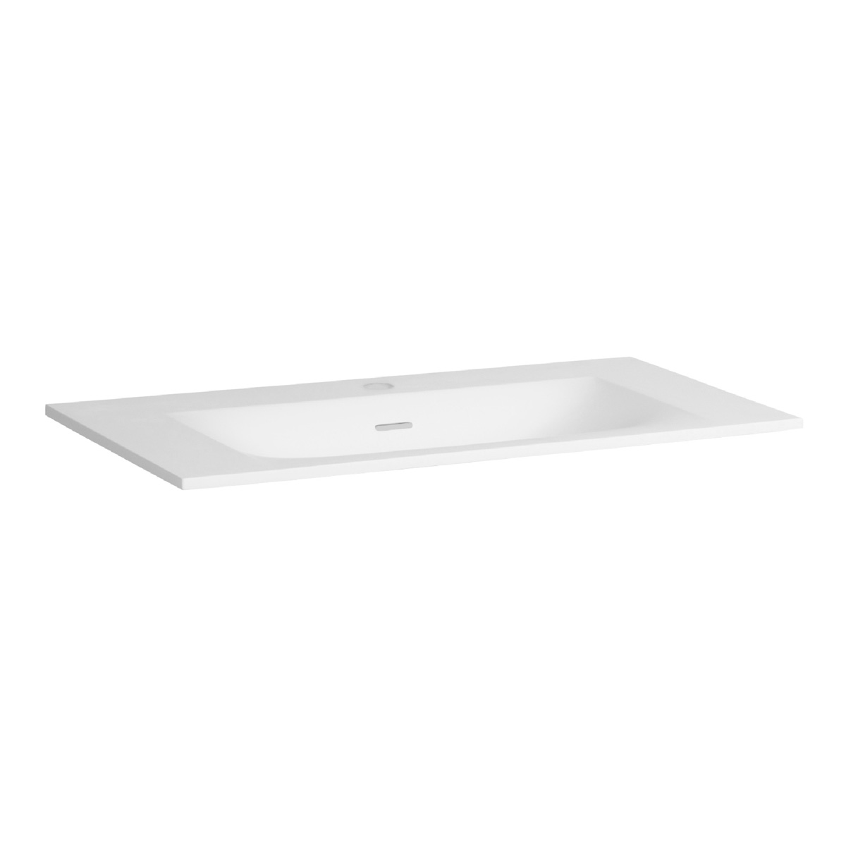 Brauer Glacier wastafel fine stone 80cm met kraangat wit mat