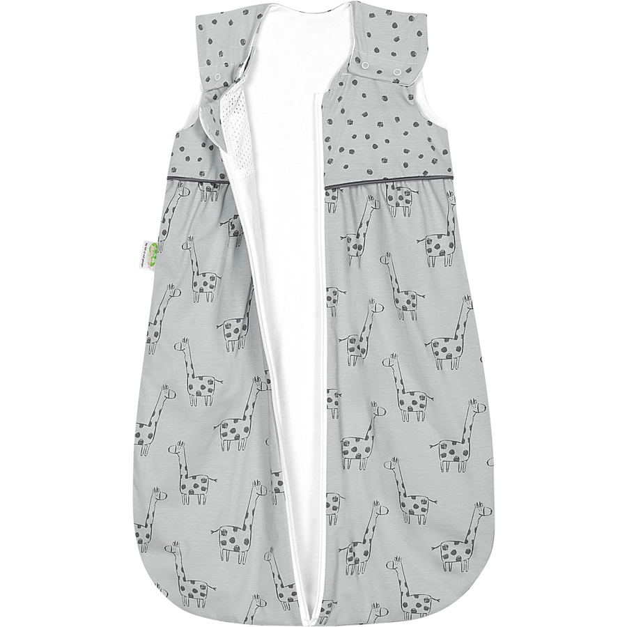 ODENWÄLDER Jersey-Schlafsack Anni light happy giraffe urban grey