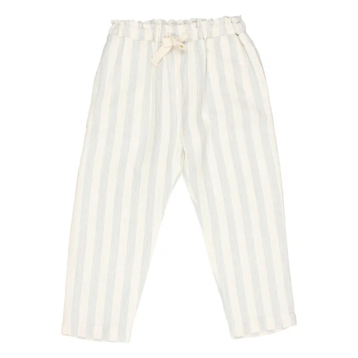Búho Pantalon Rayé Mousseline | Gris galet