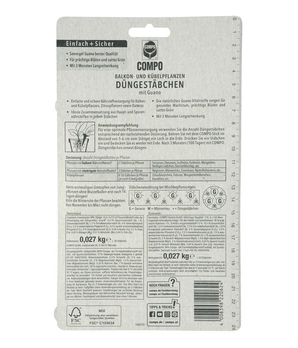 COMPO Düngestäbchen für Balkon- und