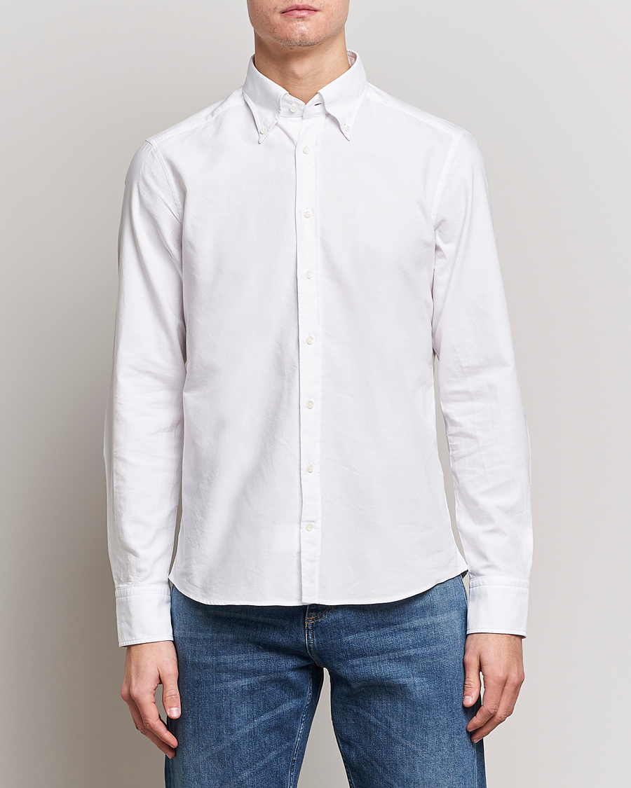 Stenströms Slimline Oxford Shirt White