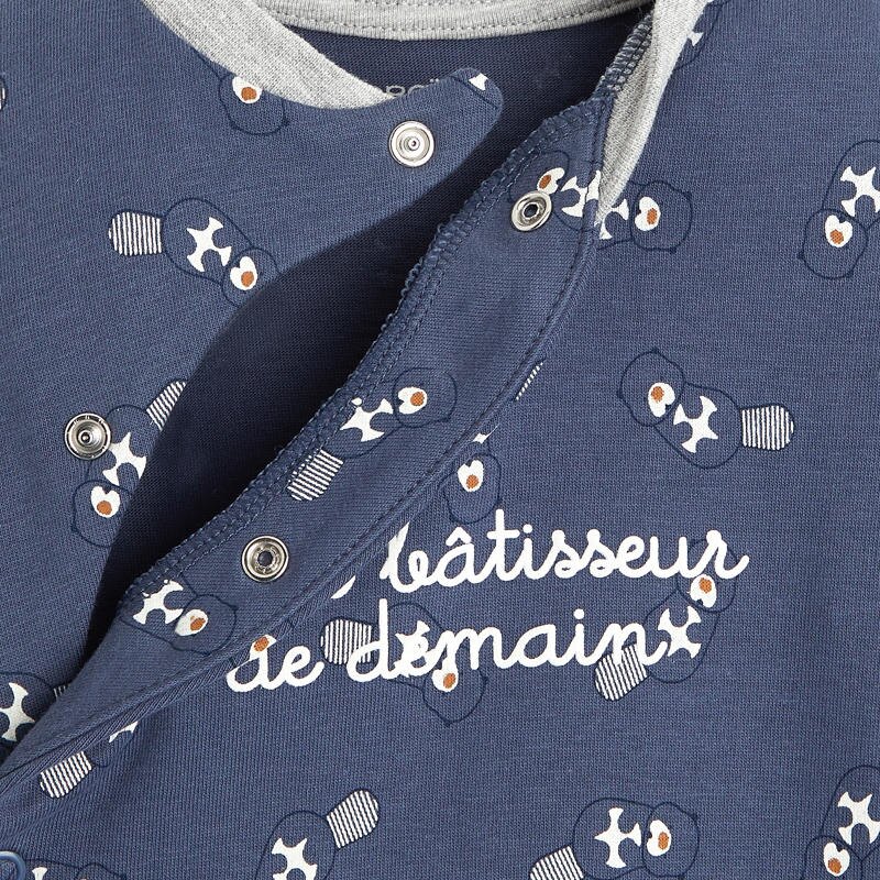 Dors-bien jersey castors bleu bébé garçon Bleu