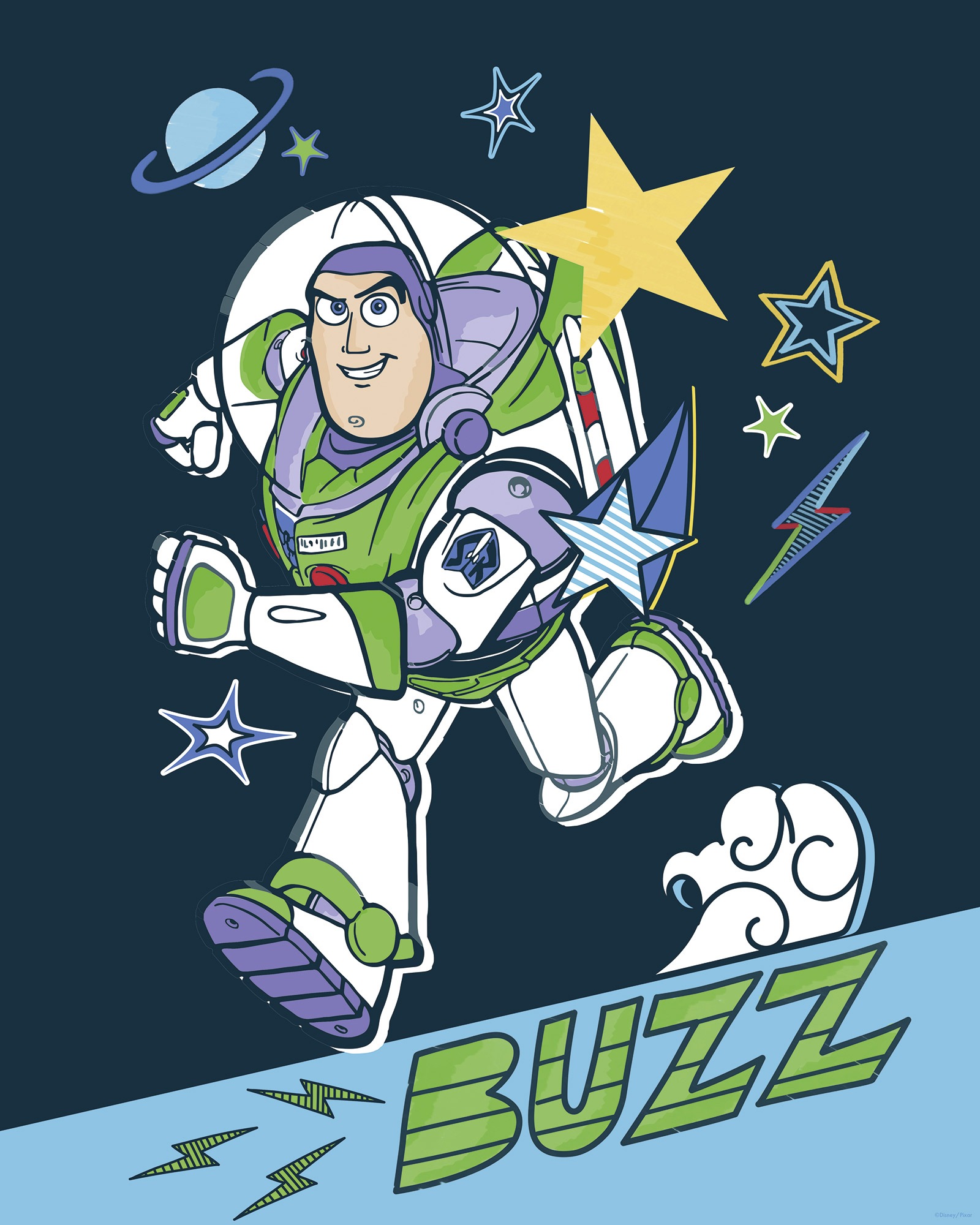 Komar Wandbild »Disney and Pixar Toy Story Buzz« Disney Set, 1 Stk. tlg. 40 x 50 cm (Breite x Höhe) - Kinderzimmer, Dekoration
