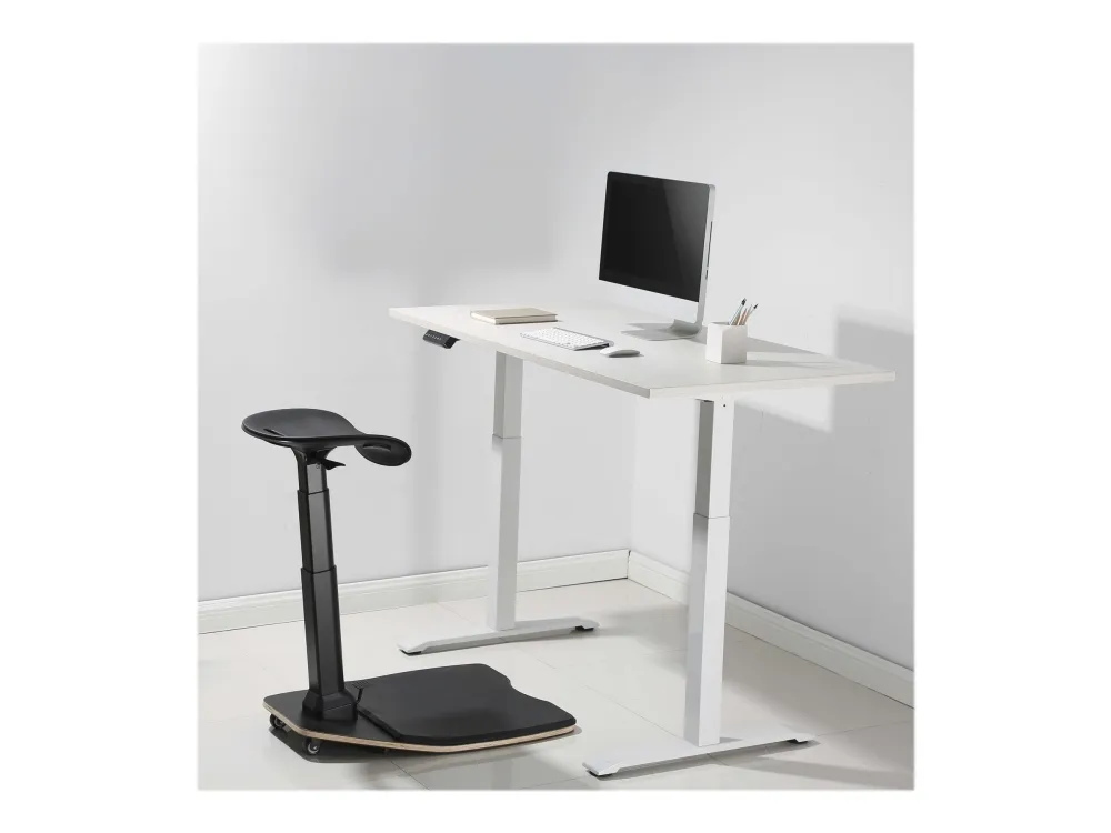 DELTACO Office Premium - Læretaburet - ergonomisk - kurvet kant - polyurethanskum - sort