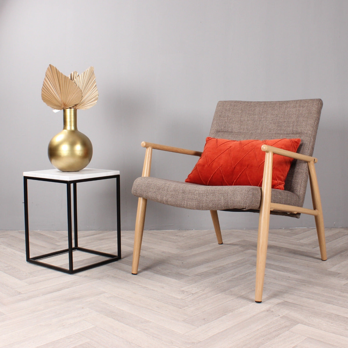 DS4U - Daniel fauteuil houten frame - bruin