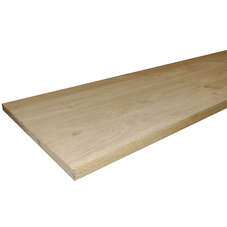 Tablette en chêne Prolam naturel 50 x 200 cm, ép.18 mm
