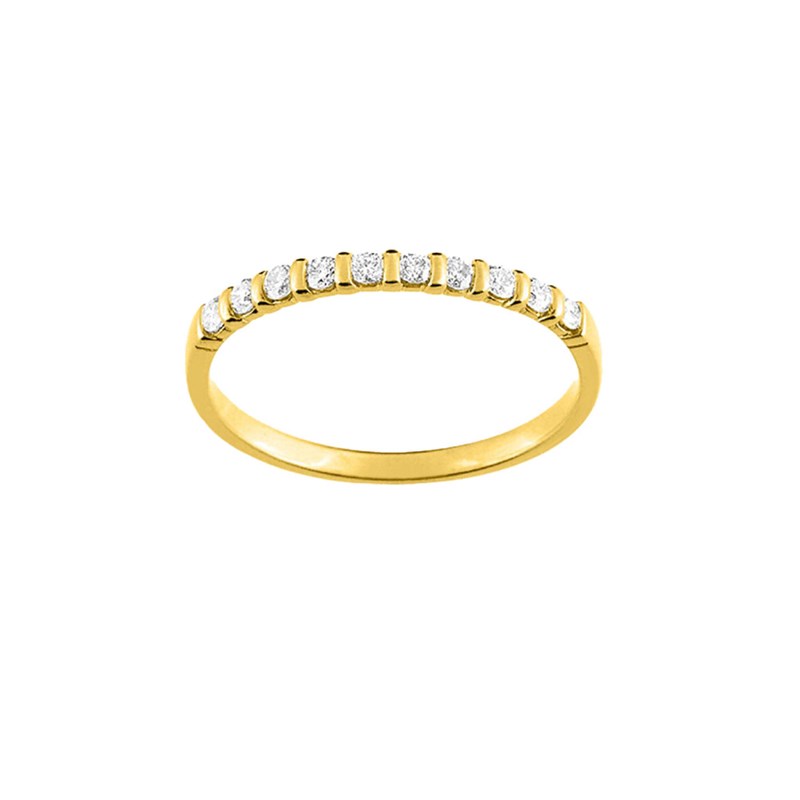 Bague Femme - Or 18 Carats - Diamant 0.20 Carats