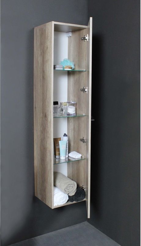 BWS - Salt - Kolomkast - Scotch Oak - 1 Deur - Met Greep