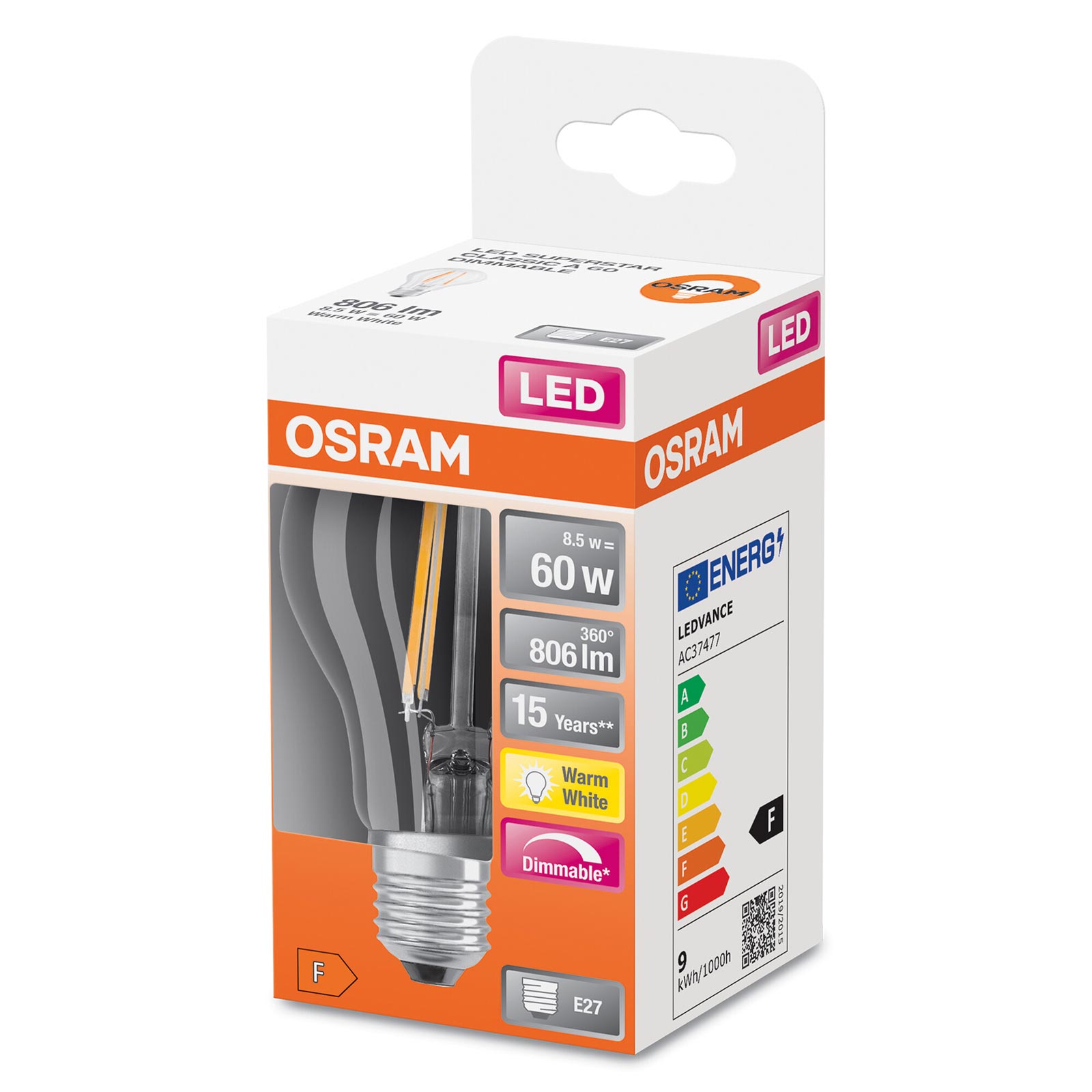 LED-Leuchtmittel SST CLA60 -Filament AGL - E27 - 8,5 Watt