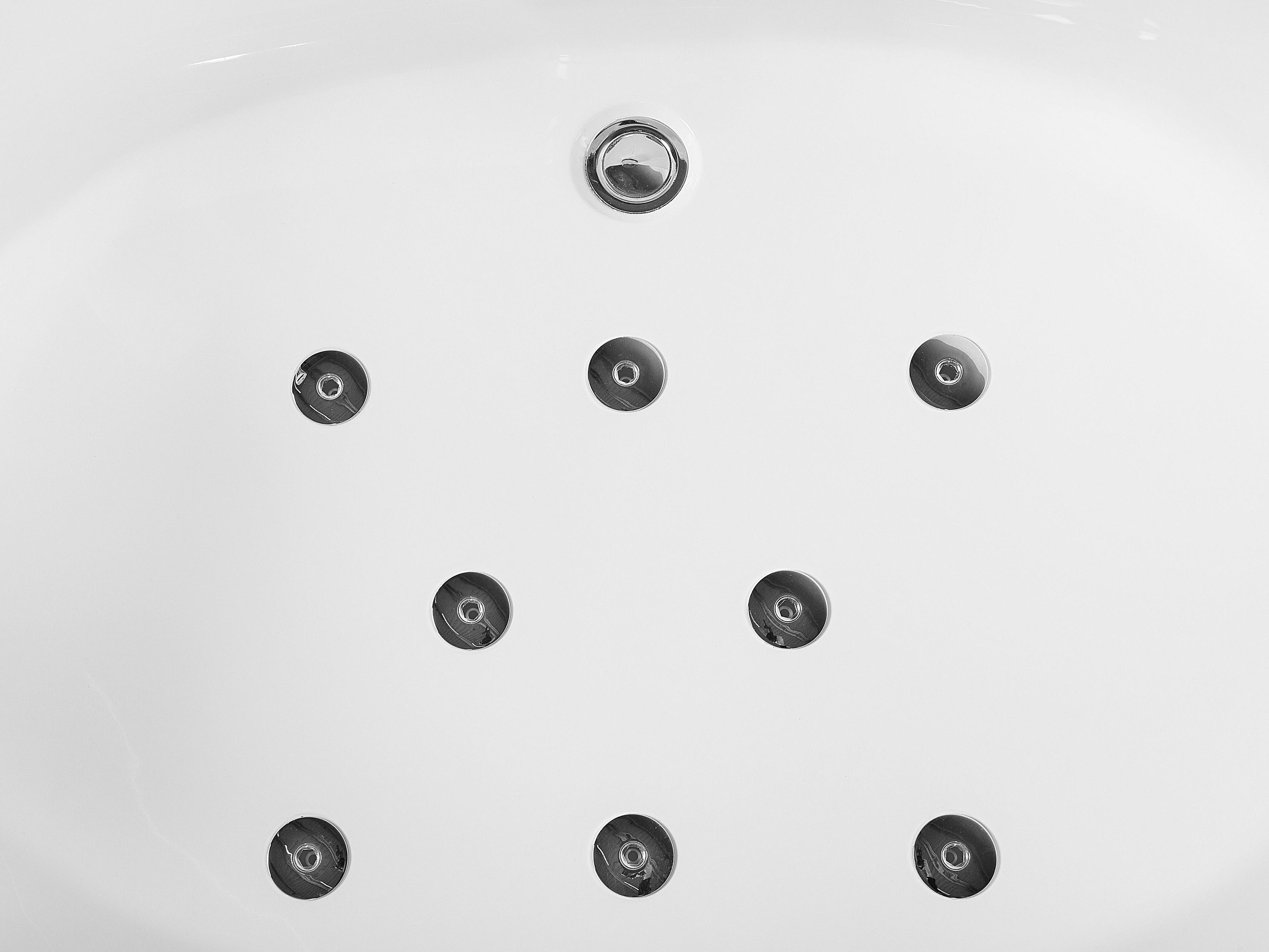 Hoek bubbelbad met LED MANGLE 201 x 150 cm Wit
