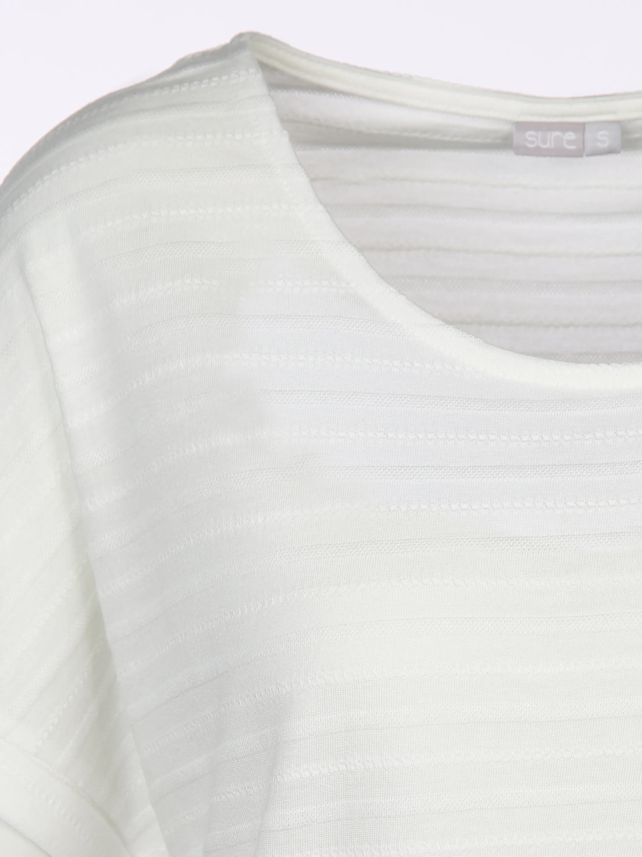 Damen Struktur Shirt unifarben