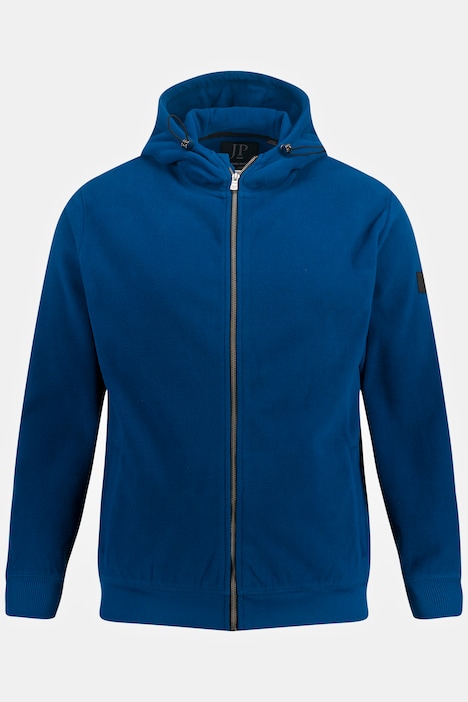 Fleece-Hoodiejacke, Kapuze, Zipper, Kängurutasche, bis 8 XL