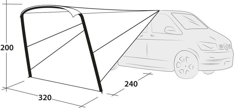 Outwell universelles Luft-Sonnensegel Sun Canopy Air
