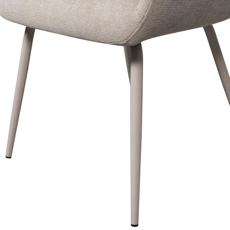WOOOD Jenny Eetkamerstoelen - Polyester - Naturel - Set van 2