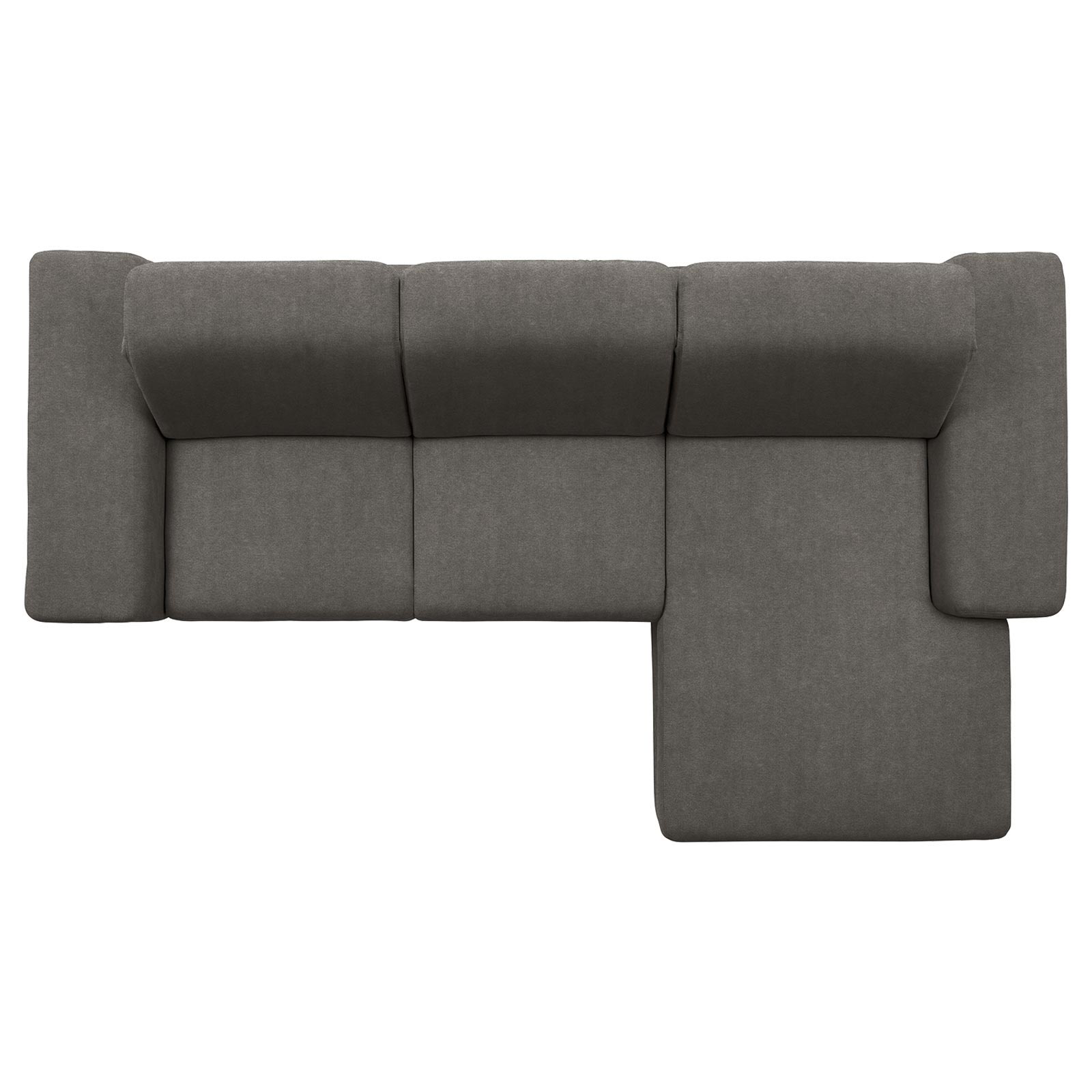 polsterpower Boxspringsofa - Belle grey - Basismodell - Recamiere rechts