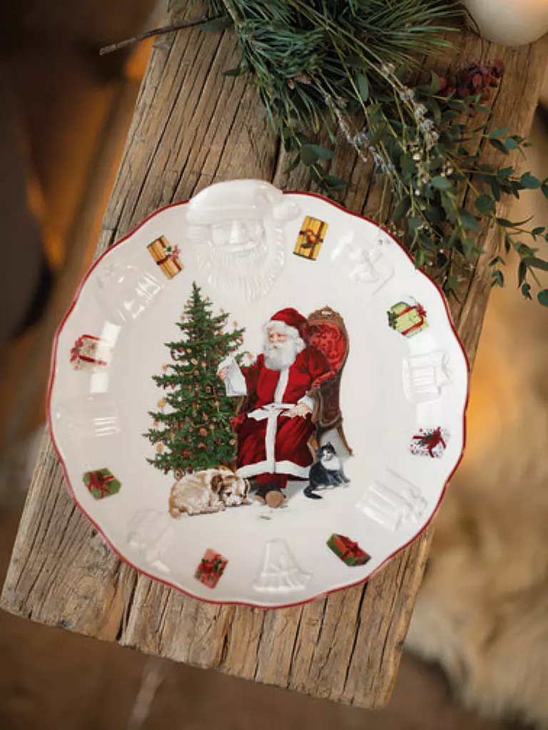 VILLEROY & BOCH Toy's Fantasy Schale mit Santa Relief, 24x25x4,6cm bunt