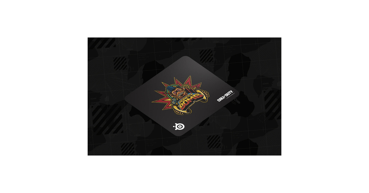 SteelSeriesQcK L x Call of Duty: Monkey Bomb Edition gaming muismat  (Zwart, Large, Inclusief in-game Weapon Charm)