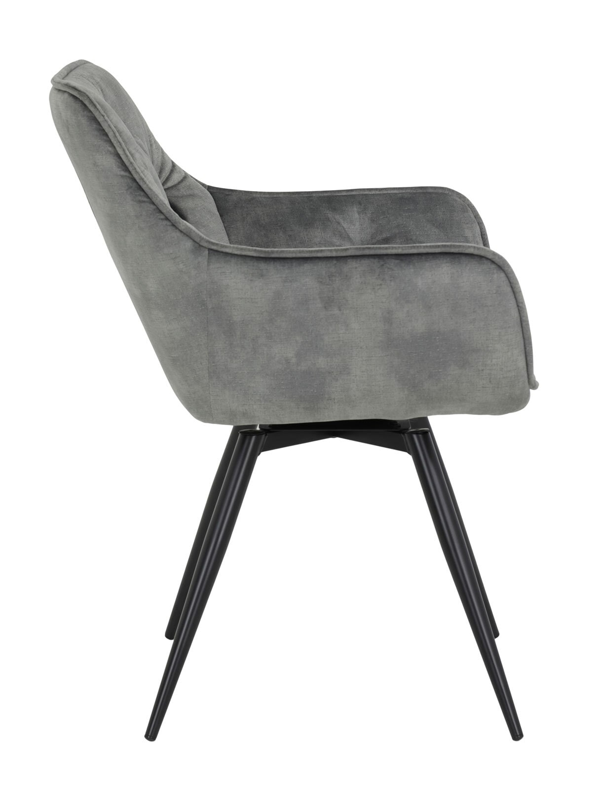 Stuhl Florentina 2er-Set Samtvelours Vintage Optik Grau 49x84x63 cm