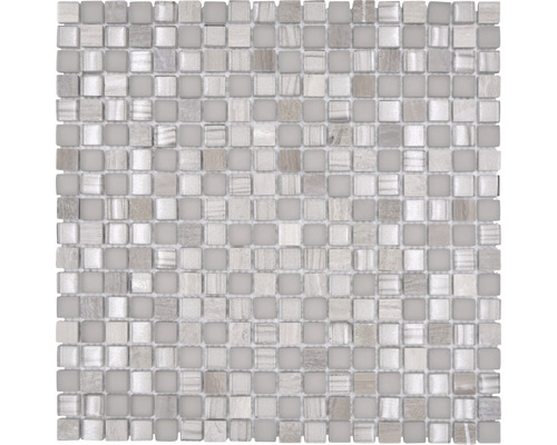 Glasmozaïek XCM M590 Mix grijs 30x30 cm