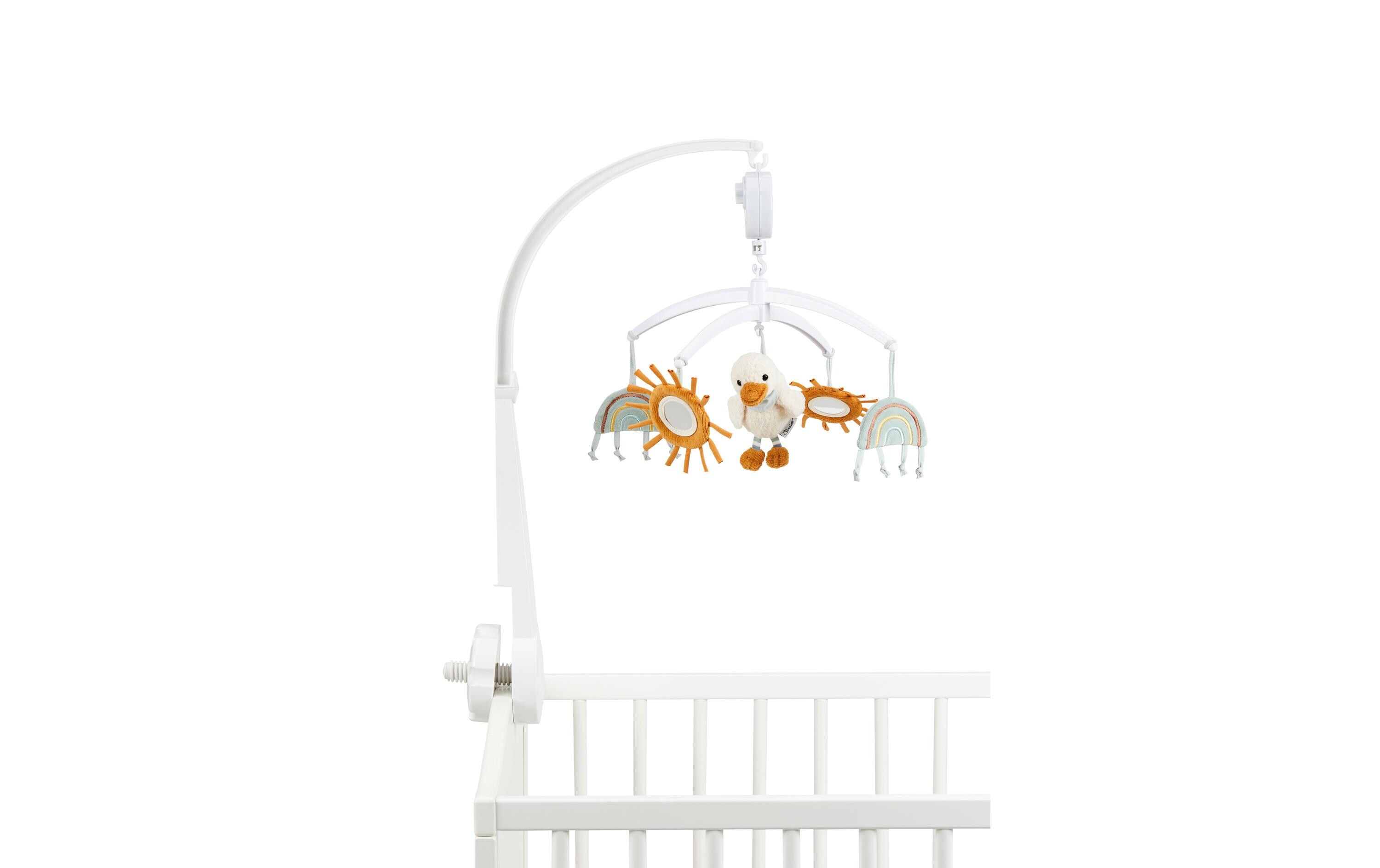 Mobile Edda Orange/WeissBaby Mobile mit der Melodie Brahm´s Wiegenlied
