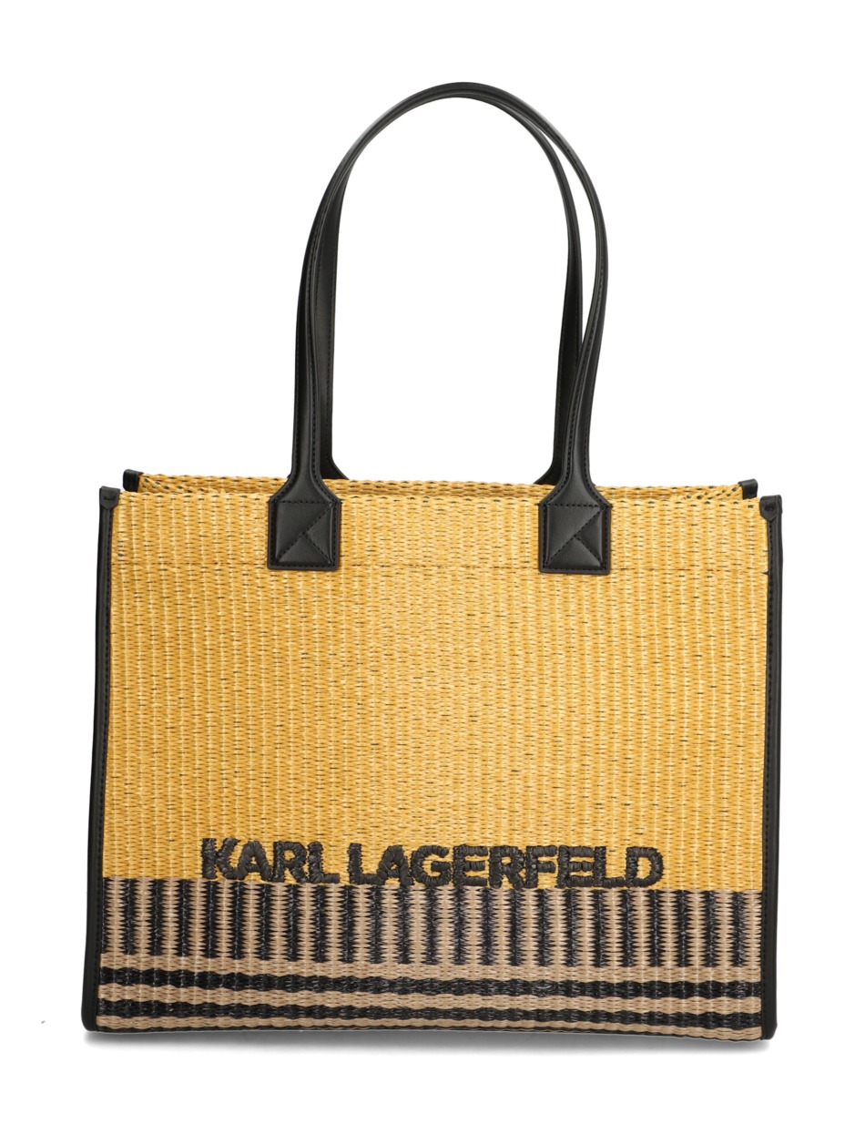 K/SKUARE RAFFIA LG TOTE