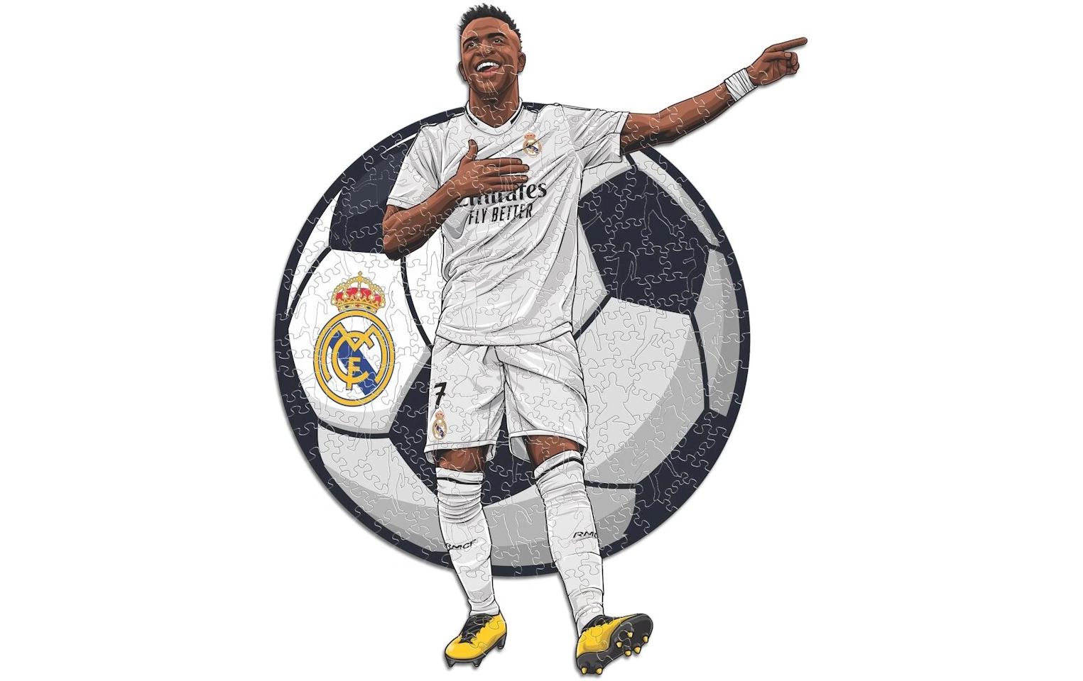 Vinicius Jr. - Real MadridOffizielles Holzpuzzle, Grösse M