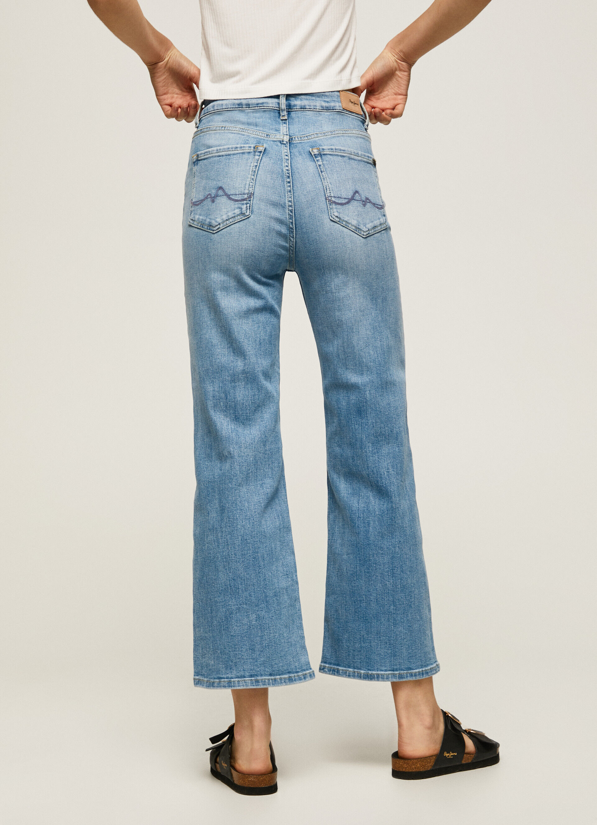 JEAN LEXA SKY FIT ANCHO TIRO ALTO - jeans