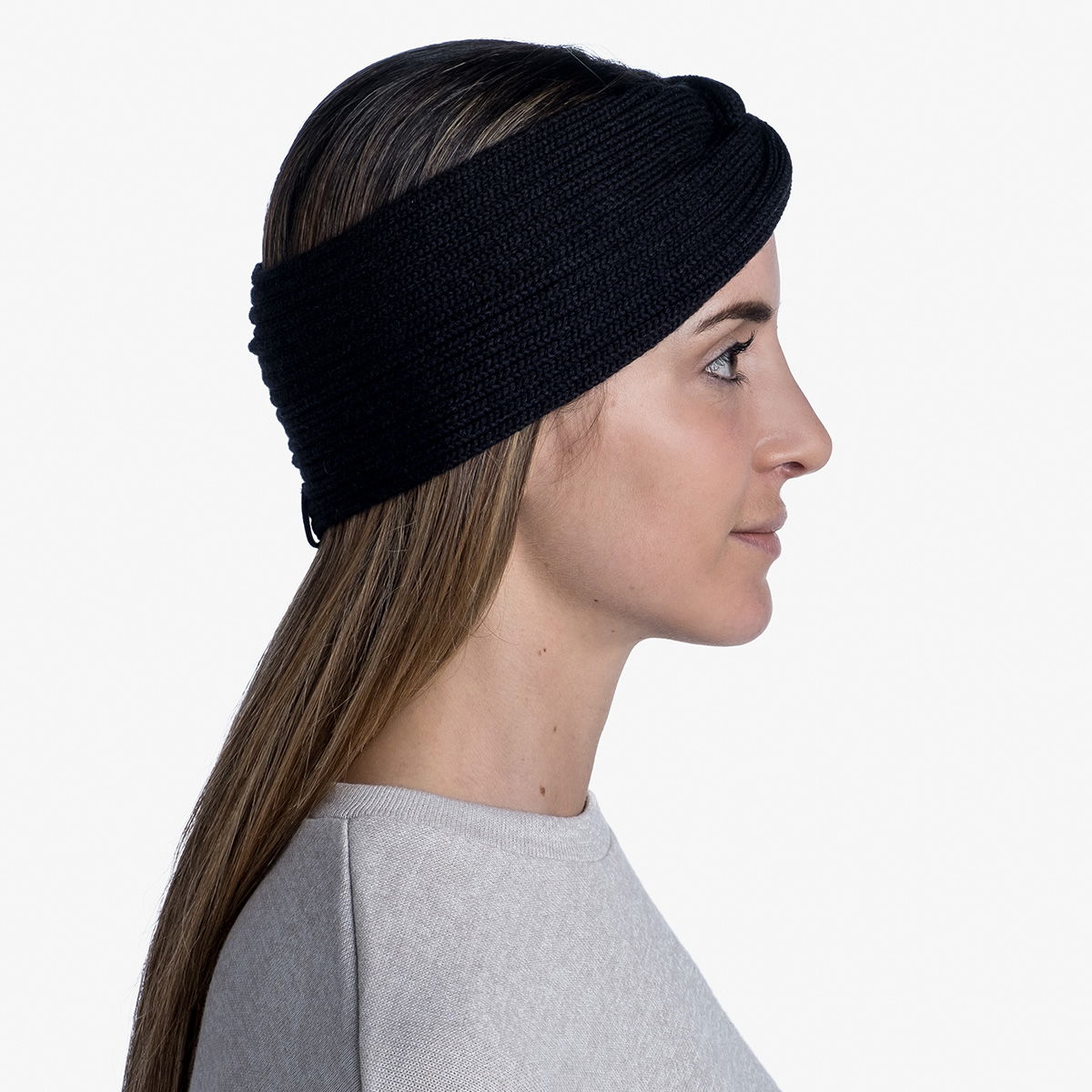 Buff Norval Knitted Headband (Graphite)