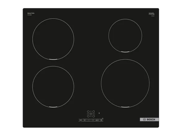 Bosch Serie | 4 PUE611BB6E - Induktions kogeplade - 4 plader - Niche - bredde: 56 cm - dybde: 49 cm - rammeløs - sort