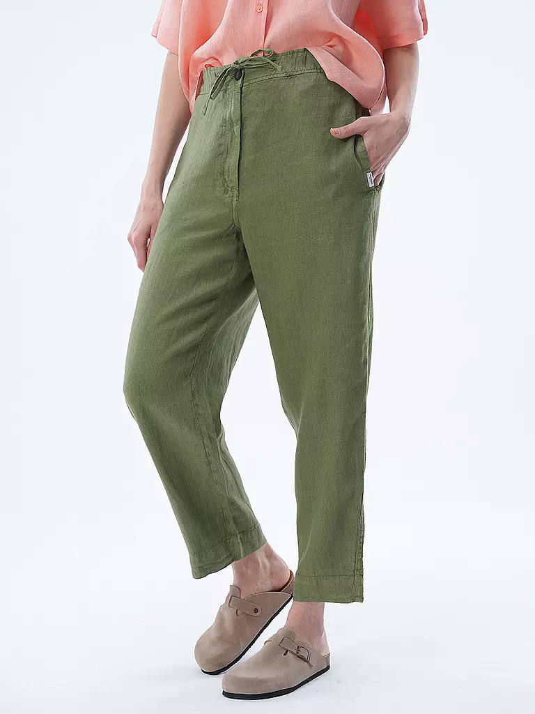 PENN&INK Leinenhose  olive