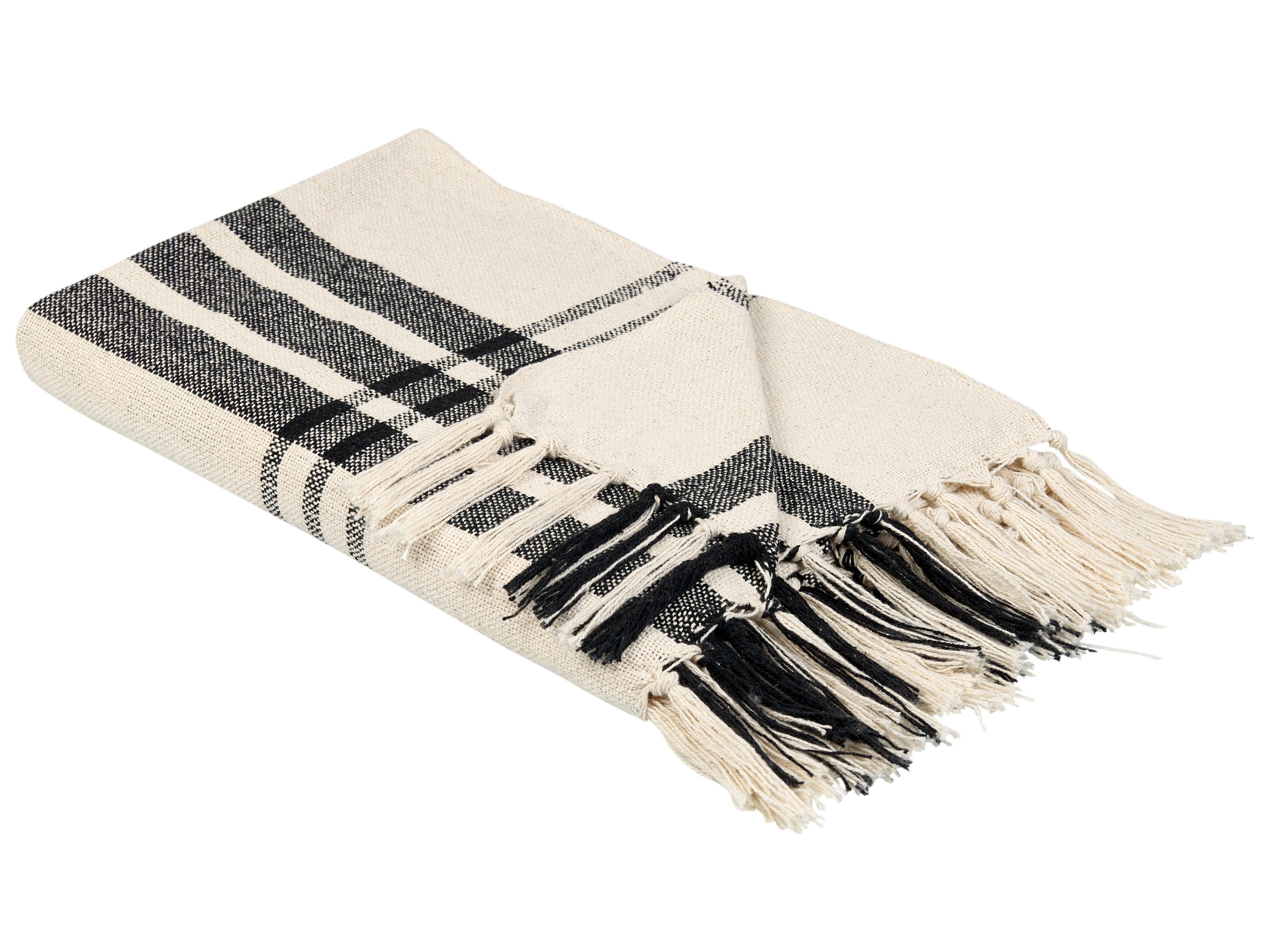 Plaid YUVALI Katoen 130 x 170 cm Wit
