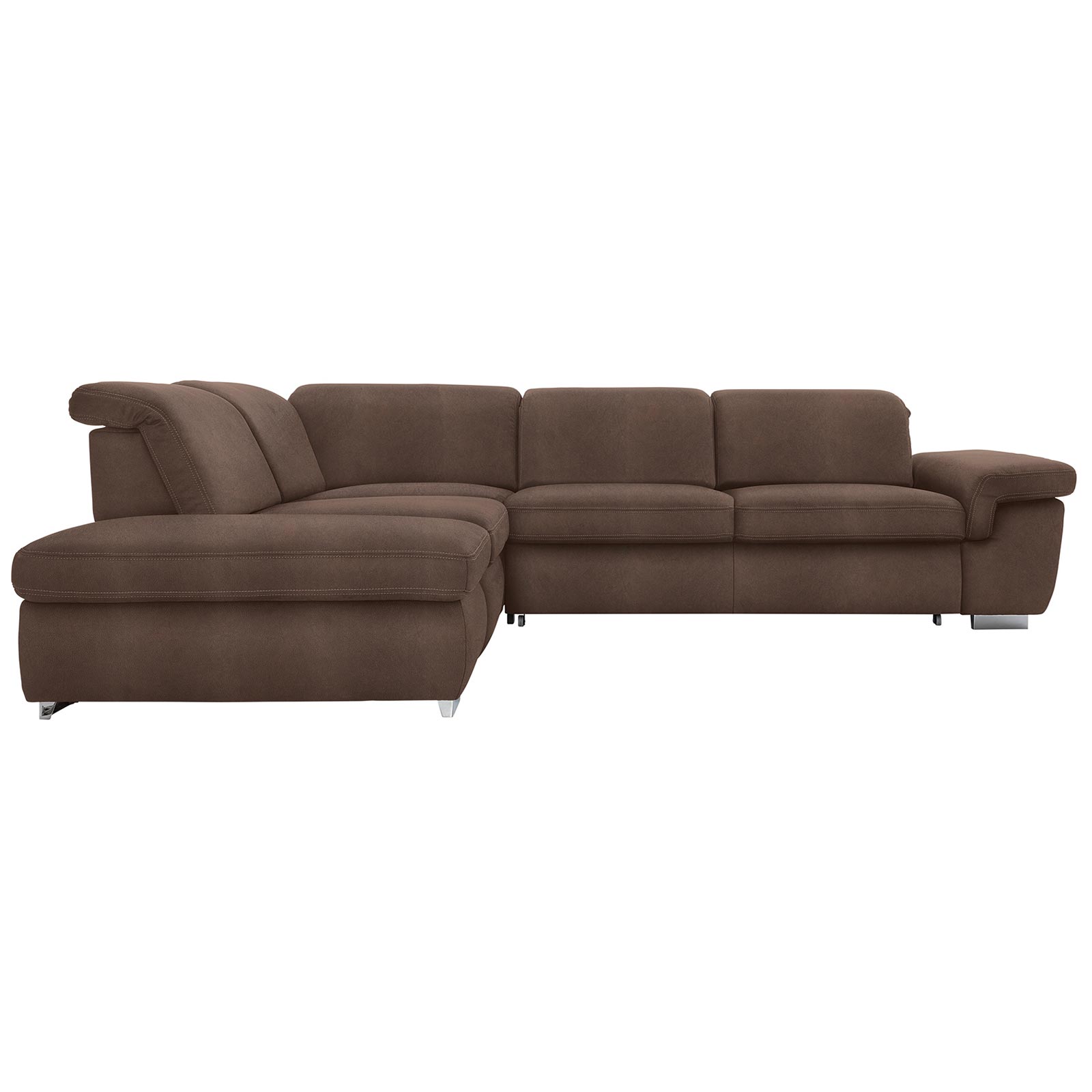 polsterpower Boxspringsofa - Saddle nougat - Basismodell - Ottomane links