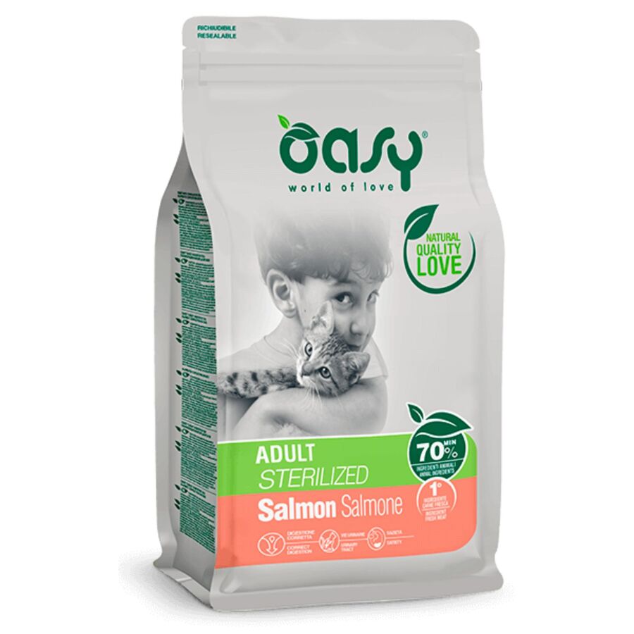 OASY ADULT STERILE CAT. SALMÃO 1,5 KG