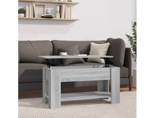 VIDAXL - Table basse sonoma gris 101x49x52 cm bois d'ingénierie