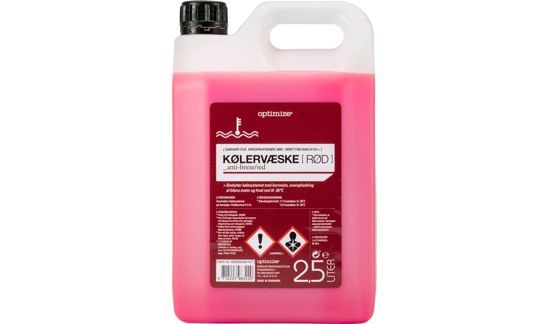 Kølervæske RØD 2,5 lit. (G12++)
