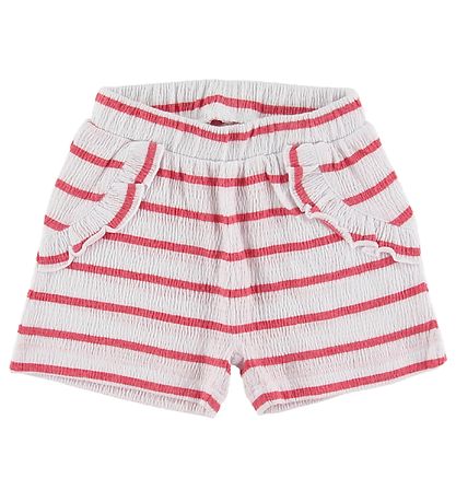 Name It Shorts - NbfHollie - Claret Rød m. Striber
