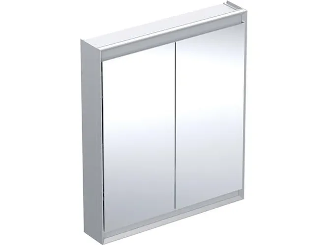 Spejlskab ONE 2 låg 90x75x15 aluminium