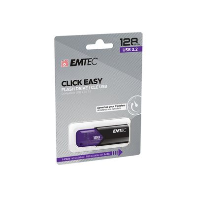 Emtec B110 Click Easy 3.2 - clé USB 3.2 - 128 Go - violet