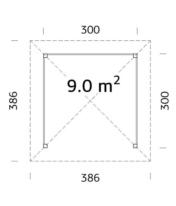 Palmako Pavillon Betty, ca. B386/H323/T386 cm