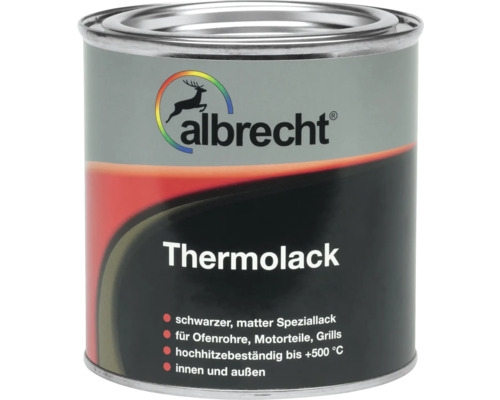 Albrecht Thermolack Ovenverf zwart tot 500 °C 125 ml