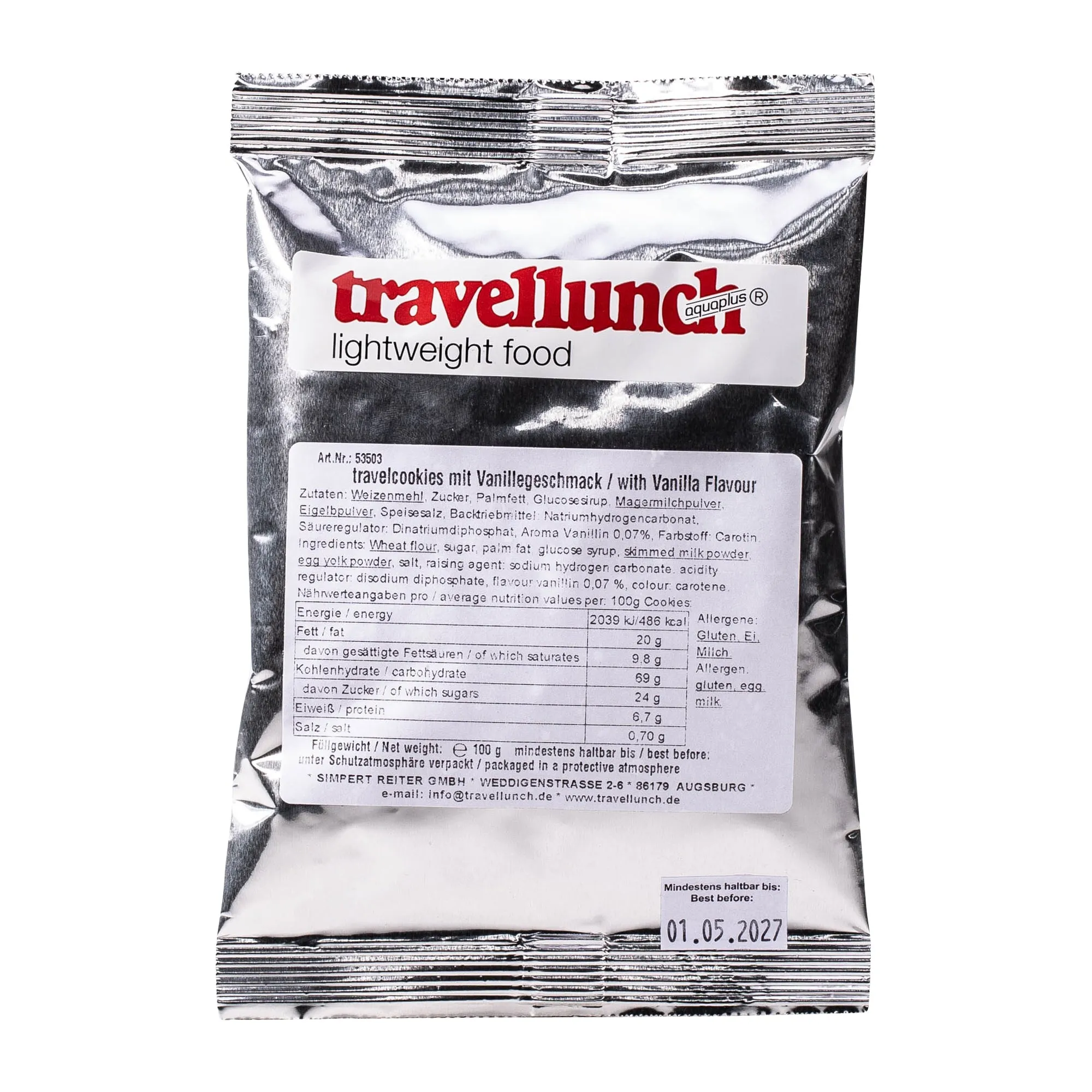 Travellunch -  Travelcookies mit Vanille-Geschmack