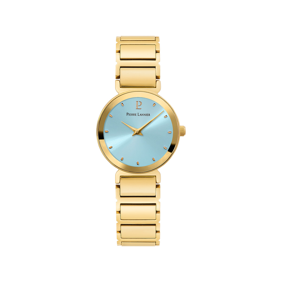 Montre PIERRE LANNIER ligne pure femme bracelet acier doré jaune